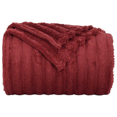 vidaXL Throw Blanket Bordeaux Red 270 x 240 cm 1.66 kg Fleece 4