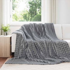 vidaXL Throw Blanket Dark Grey 270 x 240 cm 1.66 kg Fleece 1