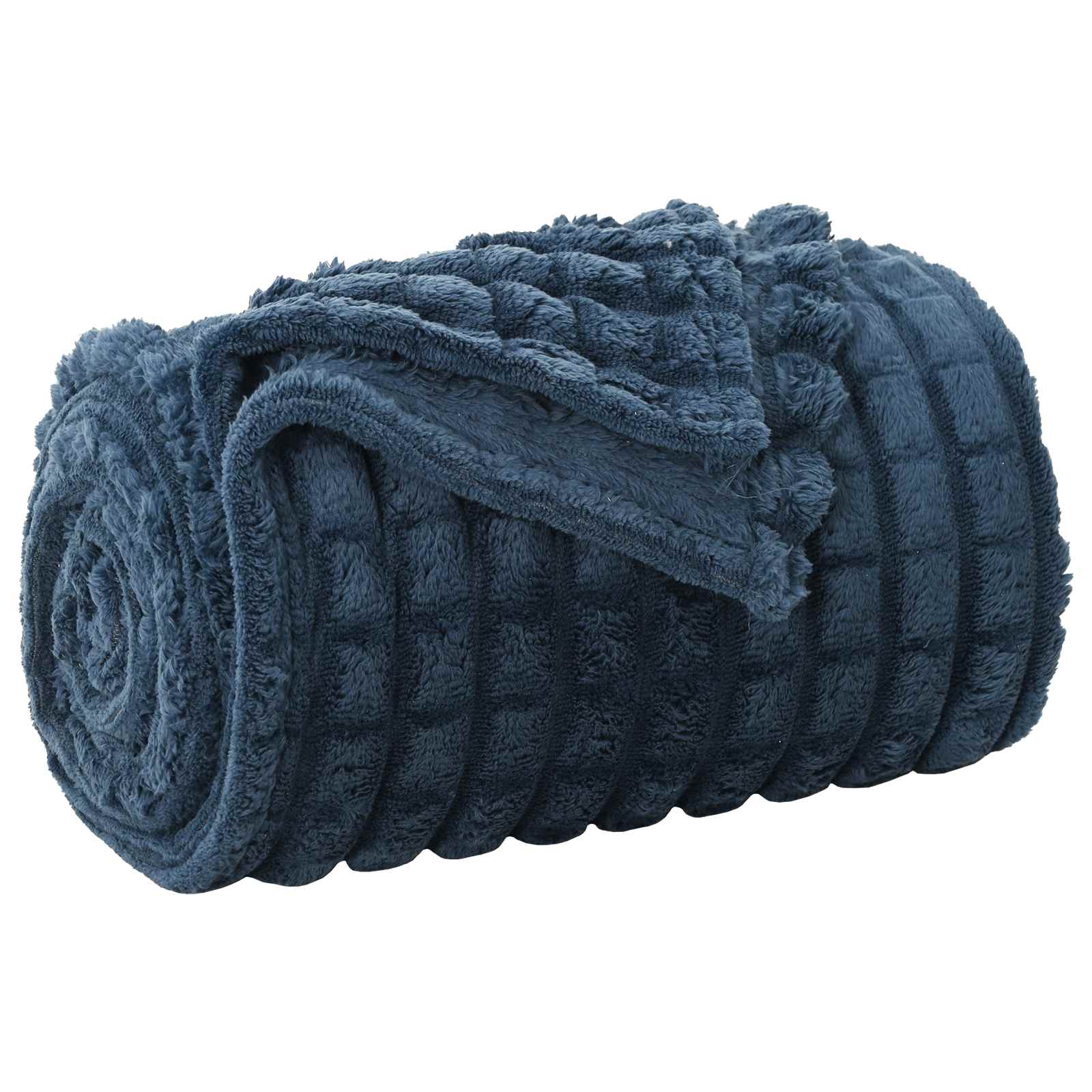 vidaXL Throw Blanket Navy Blue 270 x 240 cm 1.66 kg Fleece 2
