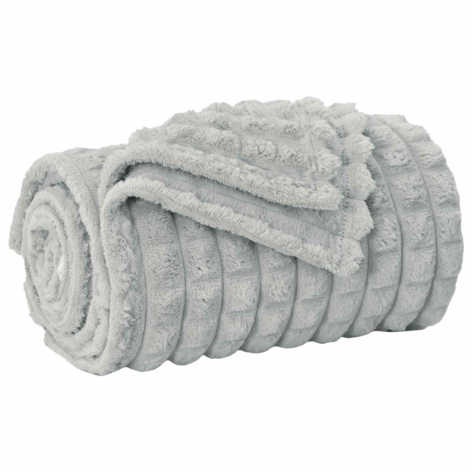 vidaXL Throw Blankets 6 pcs Grey 150 x 130 cm 2.75 kg Fleece 4