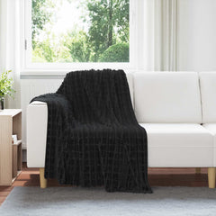 vidaXL Throw Blankets 6 pcs Black 150 x 130 cm 2.75 kg Fleece 1