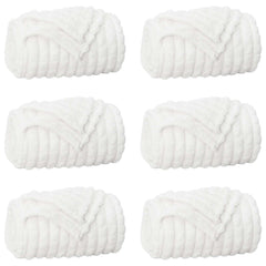 vidaXL Throw Blankets 6 pcs White 150 x 130 cm 2.75 kg Fleece 2