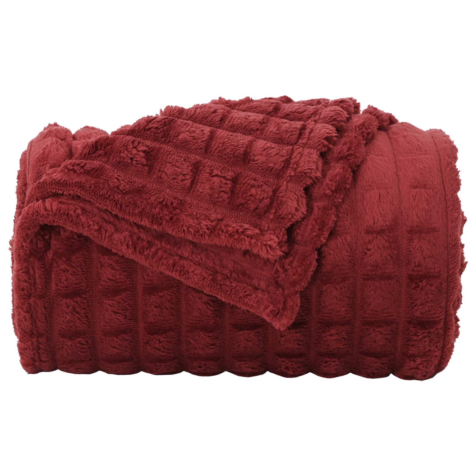 vidaXL Throw Blankets 6 pcs Bordeaux Red 150 x 130 cm 2.75 kg Fleece 5