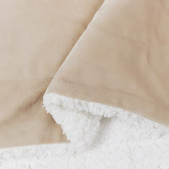 vidaXL Throw Blanket Beige 130 x 150 cm 1 kg Fleece 6