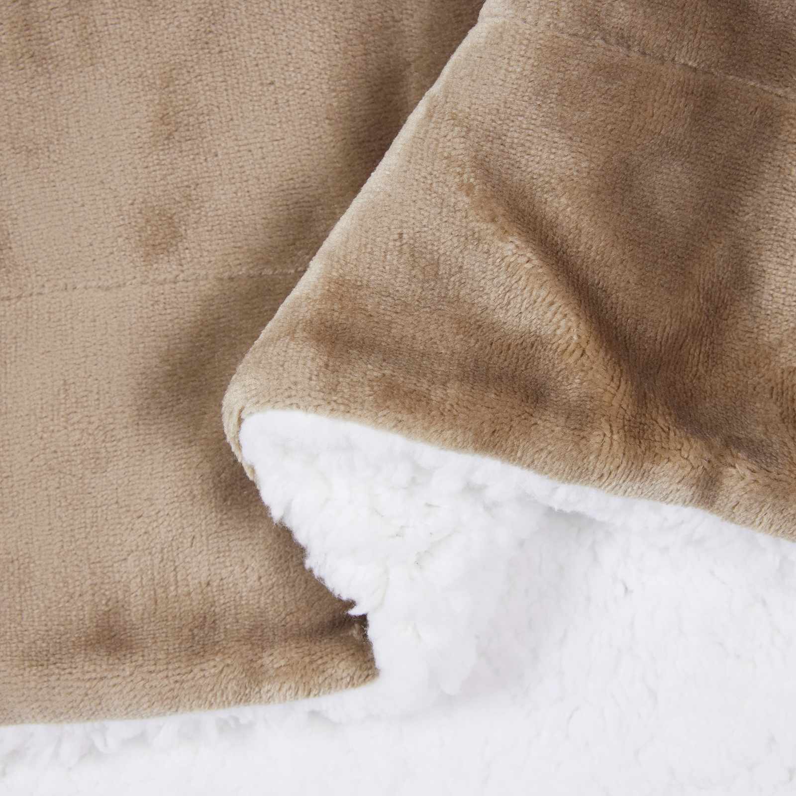 vidaXL Throw Blanket Camel 150 x 200 cm 1.64 kg Fleece 6