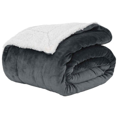 vidaXL Throw Blanket Dark Grey 150 x 200 cm 1.64 kg Fleece 2