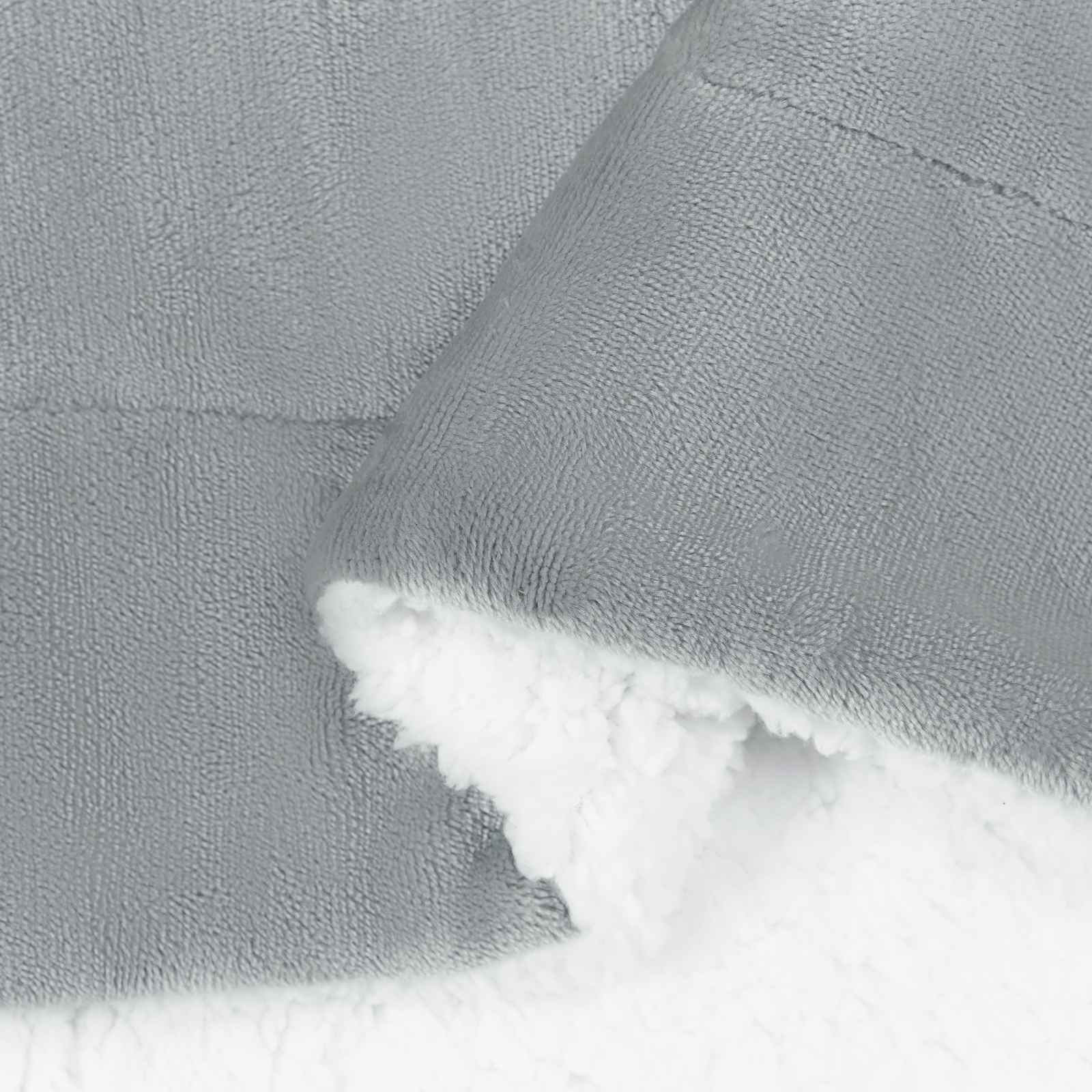 vidaXL Throw Blanket Grey 150 x 200 cm 1.64 kg Fleece 6