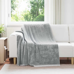 vidaXL Throw Blanket Grey 150 x 200 cm 1.64 kg Fleece 1