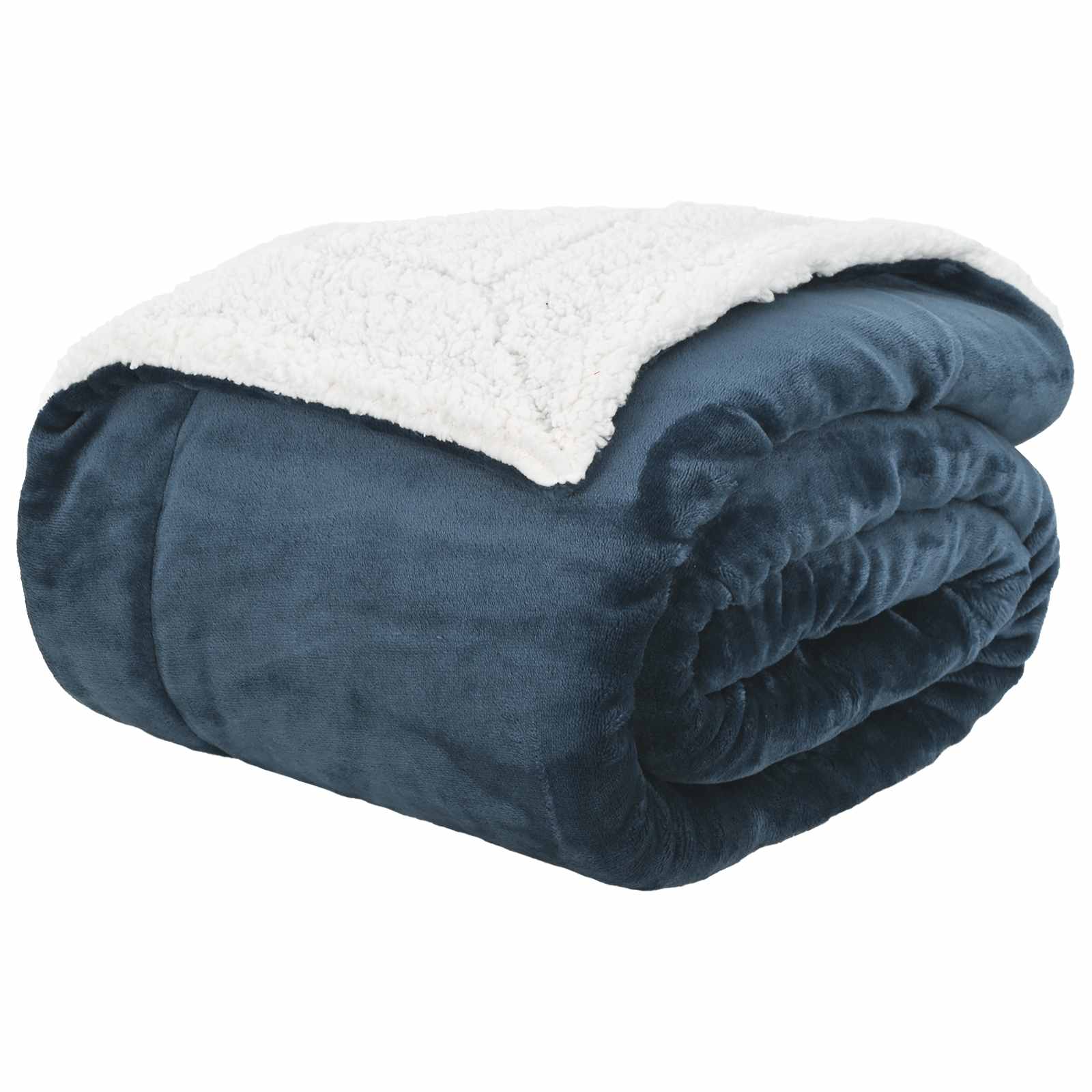 vidaXL Throw Blanket Navy Blue 150 x 200 cm 1.64 kg Fleece 2