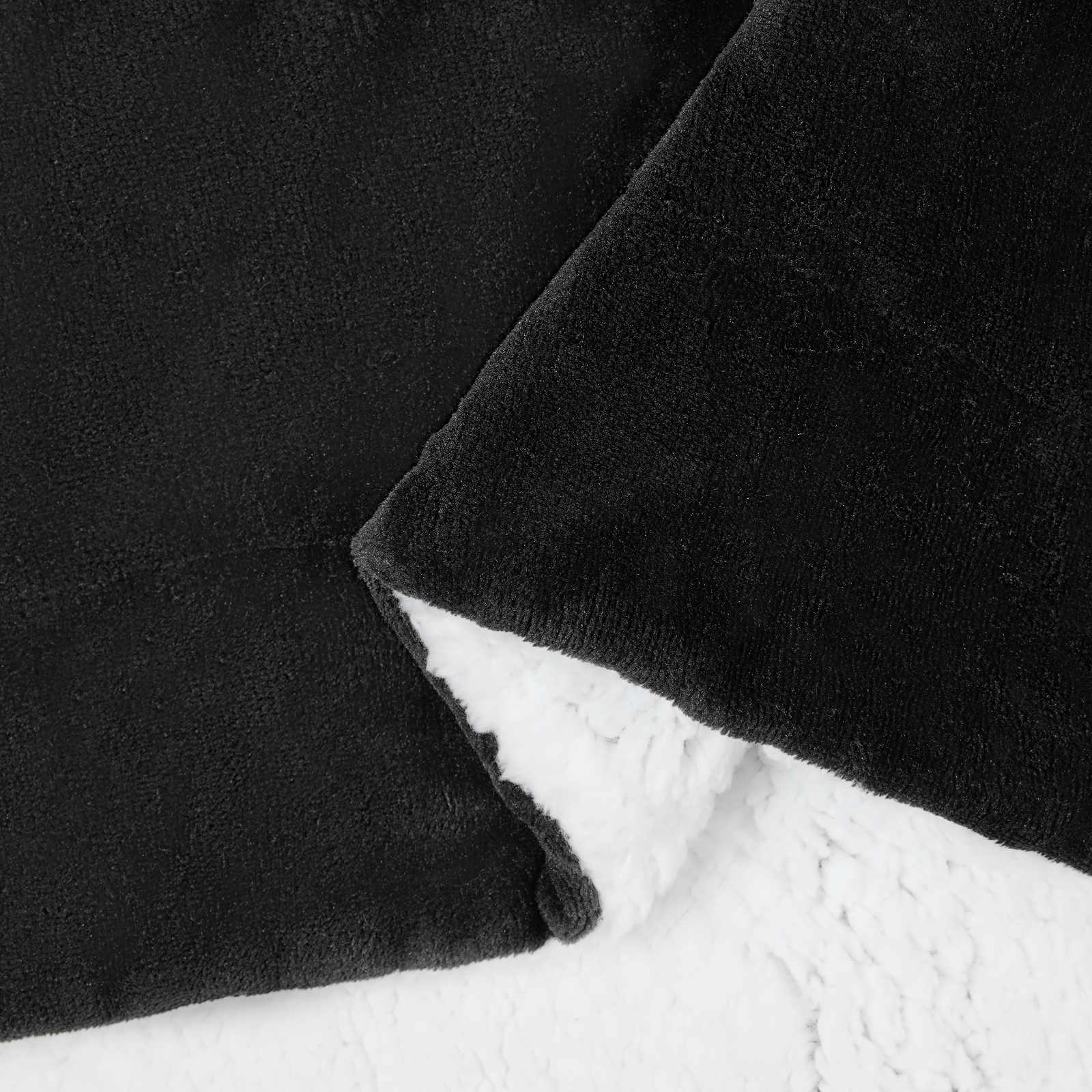 vidaXL Throw Blanket Black 150 x 200 cm 1.64 kg Fleece 6
