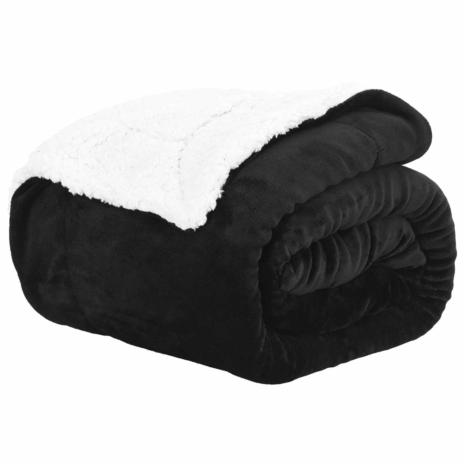 vidaXL Throw Blanket Black 150 x 200 cm 1.64 kg Fleece 2