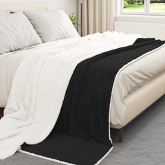 Throw Blanket 240 x 220 cm 2.67 kg Fleece Black