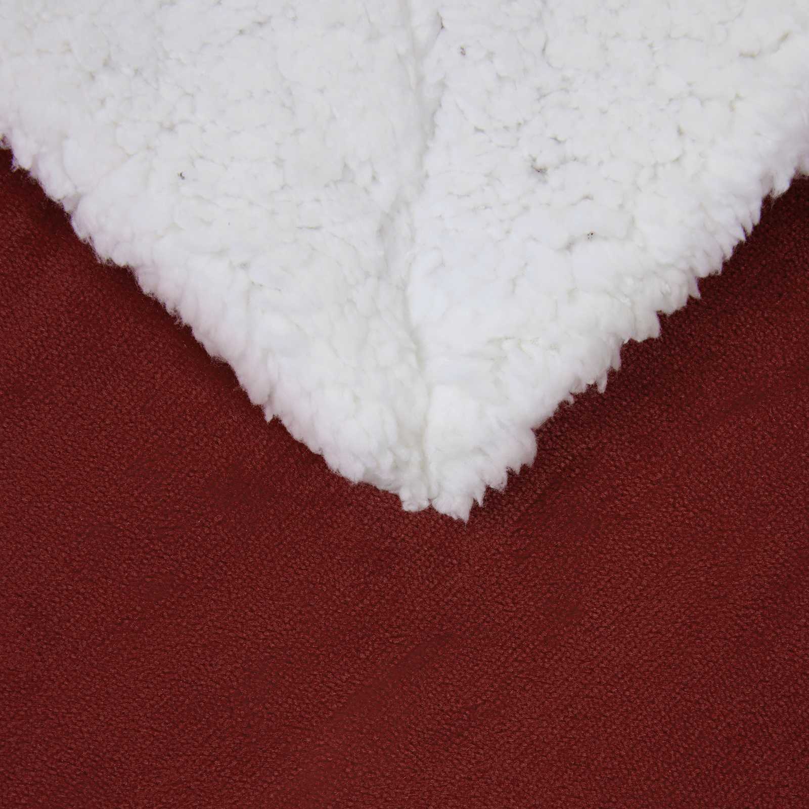 vidaXL Throw Blanket Bordeaux Red 150 x 200 cm 1.64 kg Fleece 5