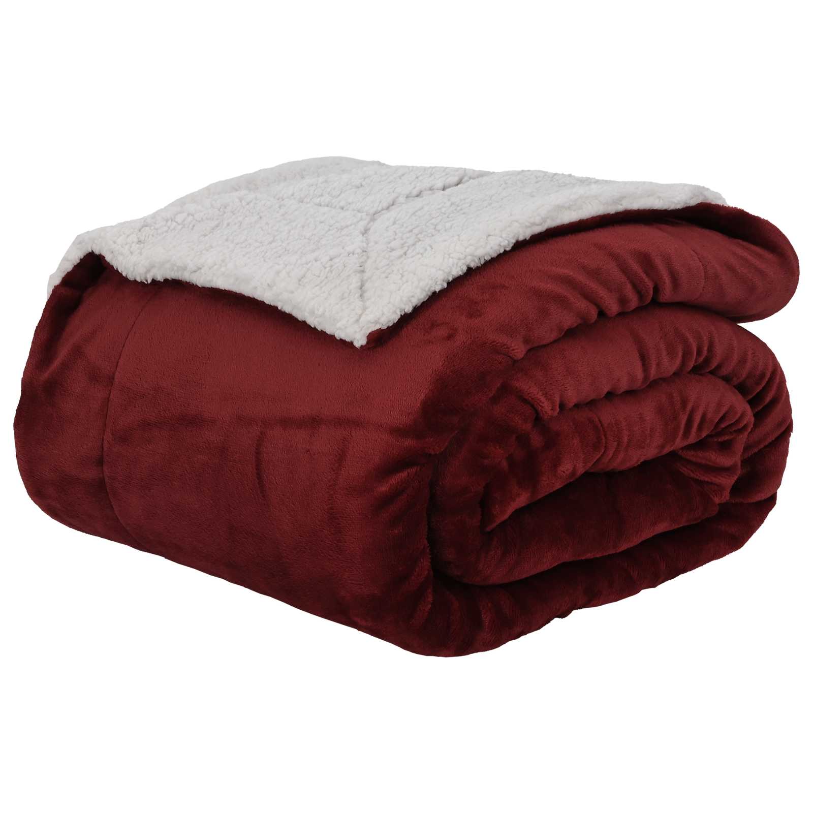 vidaXL Throw Blanket Bordeaux Red 150 x 200 cm 1.64 kg Fleece 2