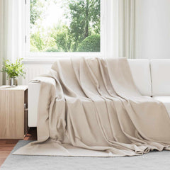 Throw Blankets 240 x 220 cm 4.28 kg Fleece 6 pcs Beige