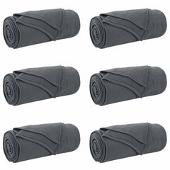 Throw Blankets 240 x 220 cm 4.28 kg Fleece 6 pcs Dark grey