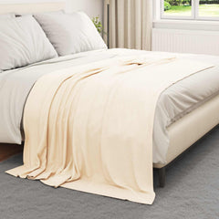 vidaXL Throw Blankets 6 pcs Cream 200 x 150 cm 2.61 kg Fleece 3