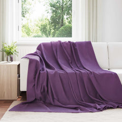 Throw Blankets 240 x 220 cm 4.28 kg Fleece 6 pcs Purple