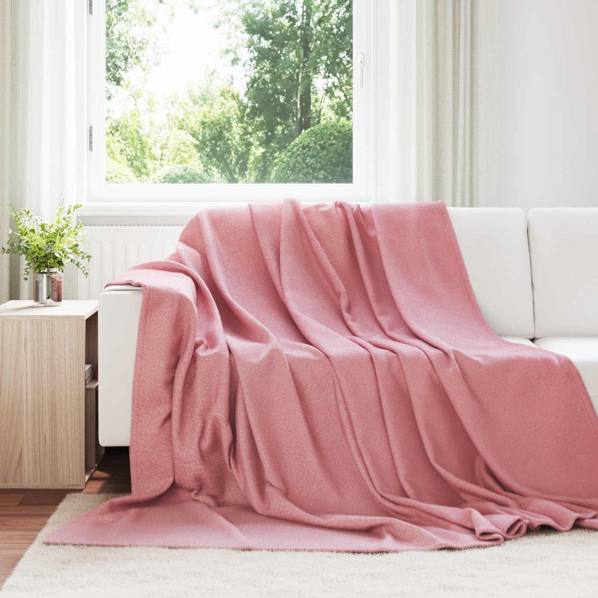 Throw Blankets 240 x 220 cm 4.28 kg Fleece 6 pcs Pink