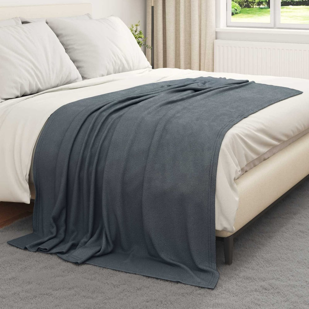 Throw Blankets 200 x 150 cm 10.08 kg Fleece 24 pcs Dark grey