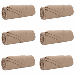 vidaXL Throw Blankets 6 pcs Camel 210 x 140 cm 2.48 kg Fleece 2