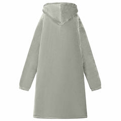 vidaXL Blanket Hoodie Grey M Fleece and Flannel 4