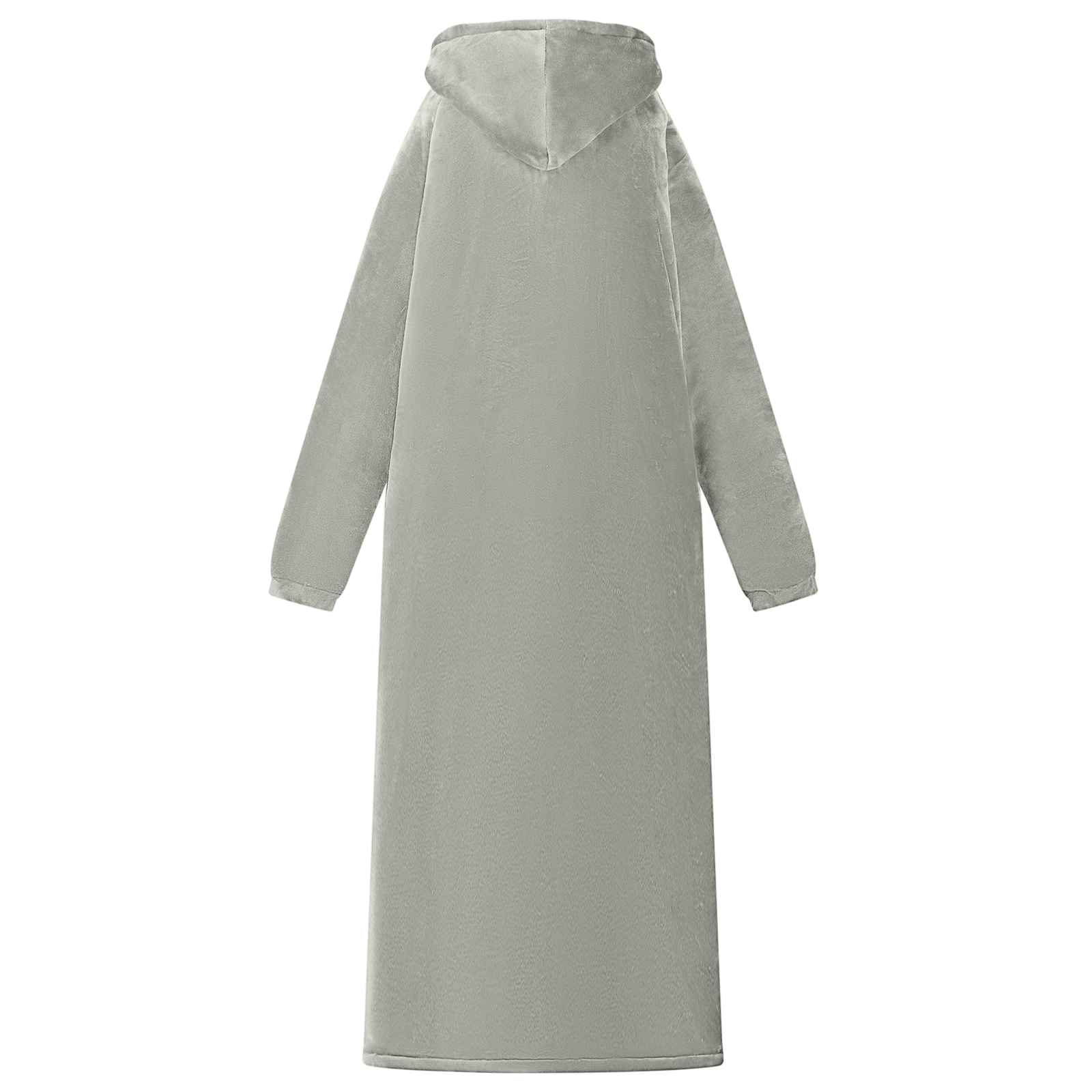 vidaXL Blanket Hoodie Grey L Fleece and Flannel 4