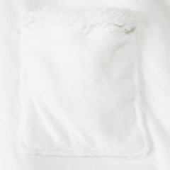 vidaXL Blanket Hoodie White M Fleece and Flannel 6