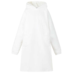 vidaXL Blanket Hoodie White M Fleece and Flannel 1