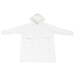 vidaXL Blanket Hoodie White M Fleece and Flannel 2