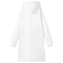 vidaXL Blanket Hoodie White L Fleece and Flannel 4