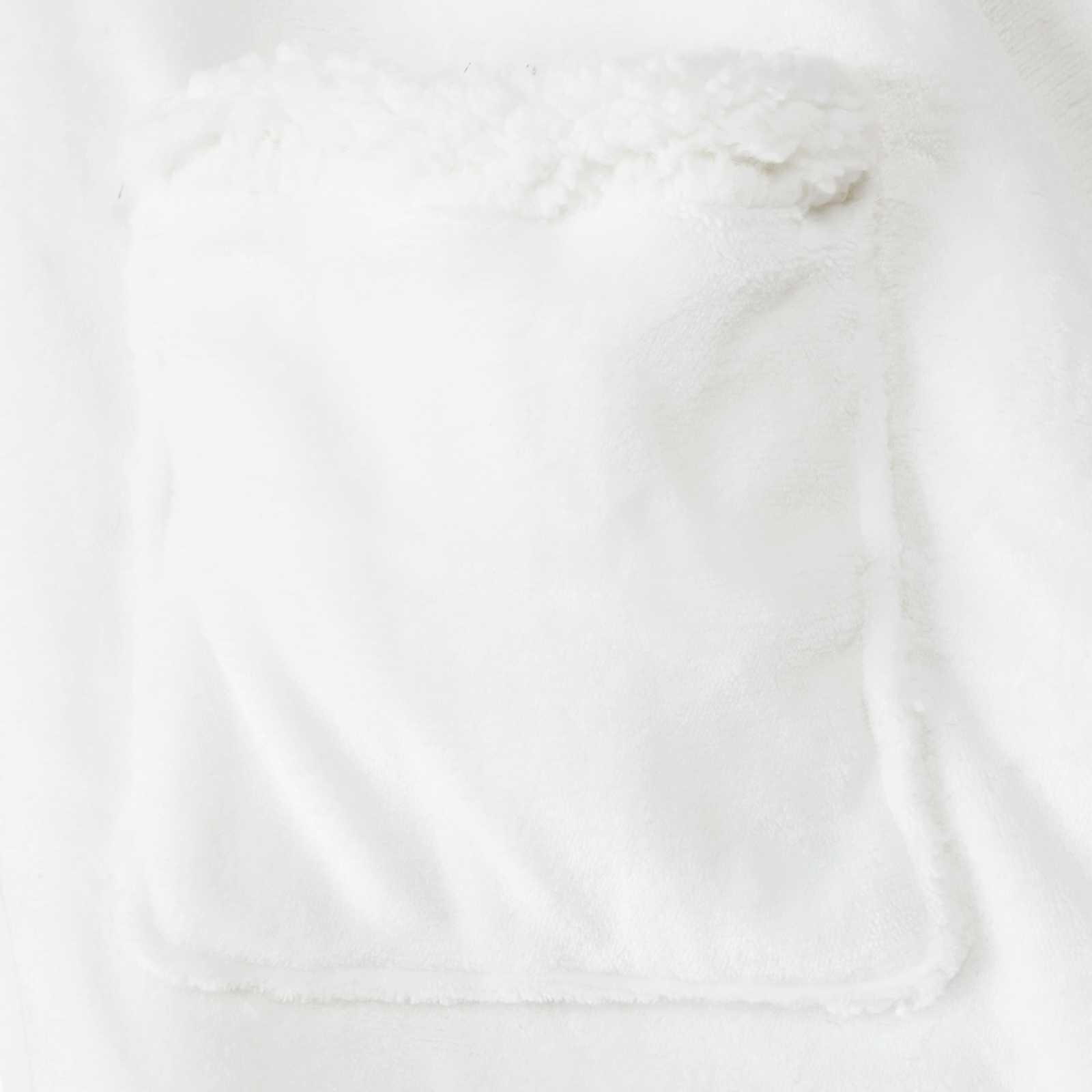 vidaXL Blanket Hoodie White M Fleece and Flannel 6