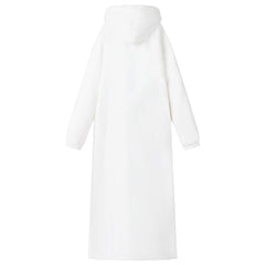 vidaXL Blanket Hoodie White L Fleece and Flannel 4