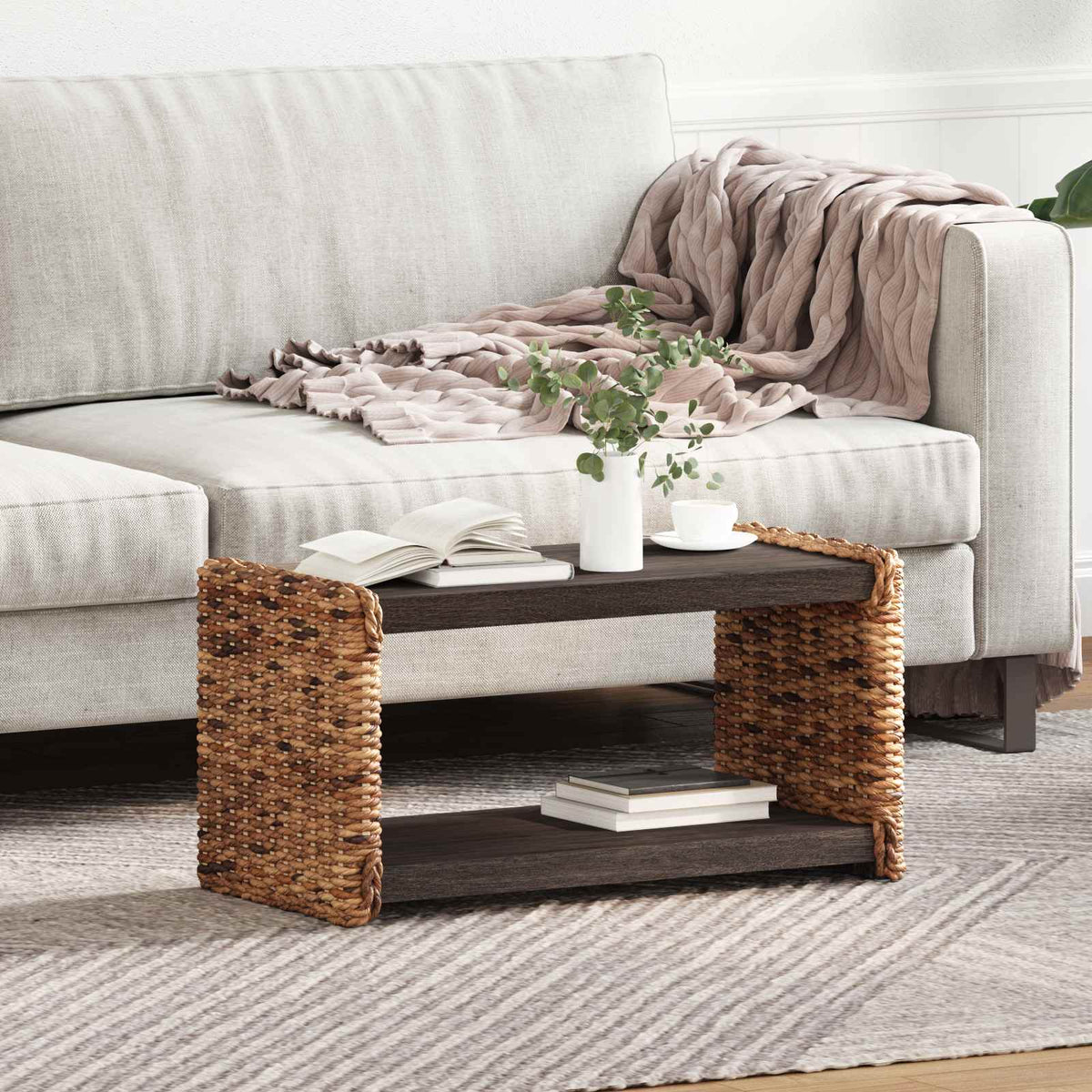 Coffee Table Natural 45 x 45 x 45 cm Solid Mahogany Wood 69 cm 35 cm 35 cm