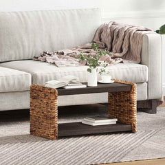 Coffee Table Natural 45 x 45 x 45 cm Solid Mahogany Wood 69 cm 35 cm 35 cm