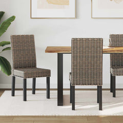 vidaXL Dining Chair GENDT 2 pcs Solid Mahogany Wood Black Wash 1