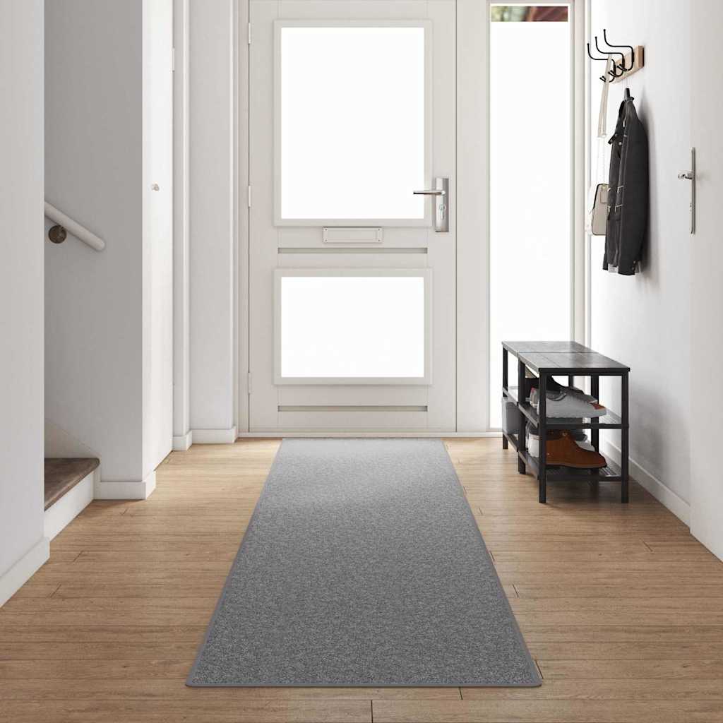 vidaXL Carpet Runner Light Grey 80 x 500 cm 100% Polypropylene 1