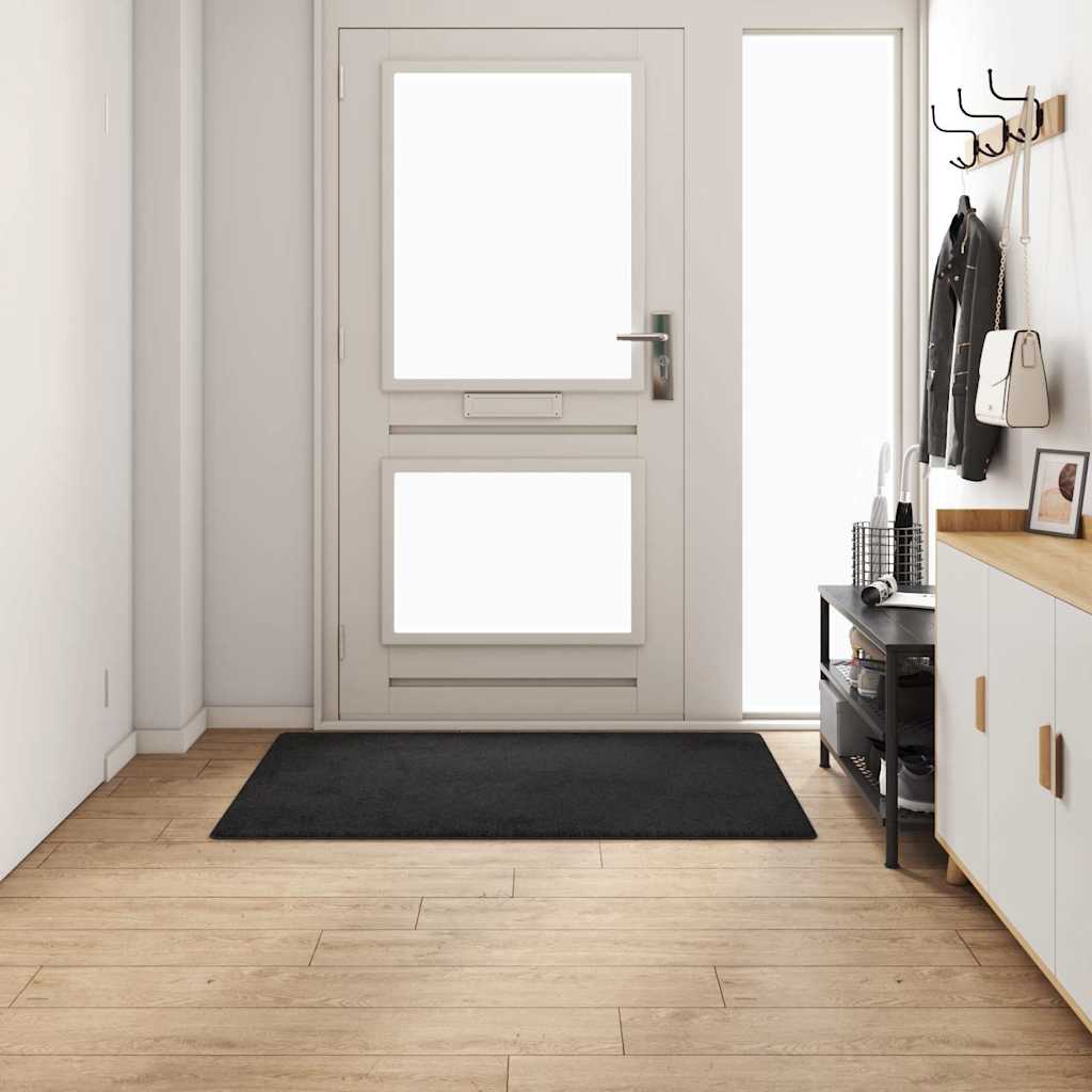 vidaXL Carpet Runner Black 100 x 150 cm 100% Polypropylene Tuft 3