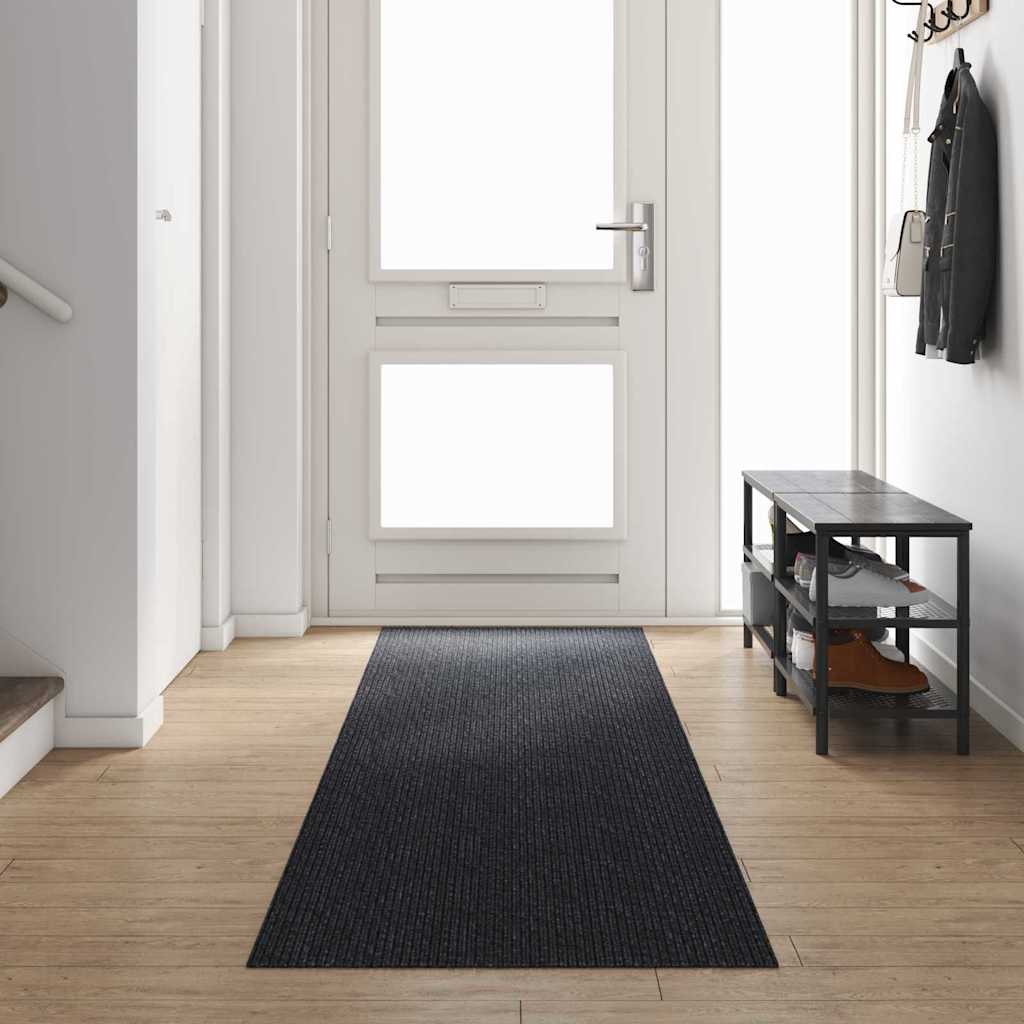vidaXL Carpet Runner Anthracite 80 x 400 cm Fabric 1