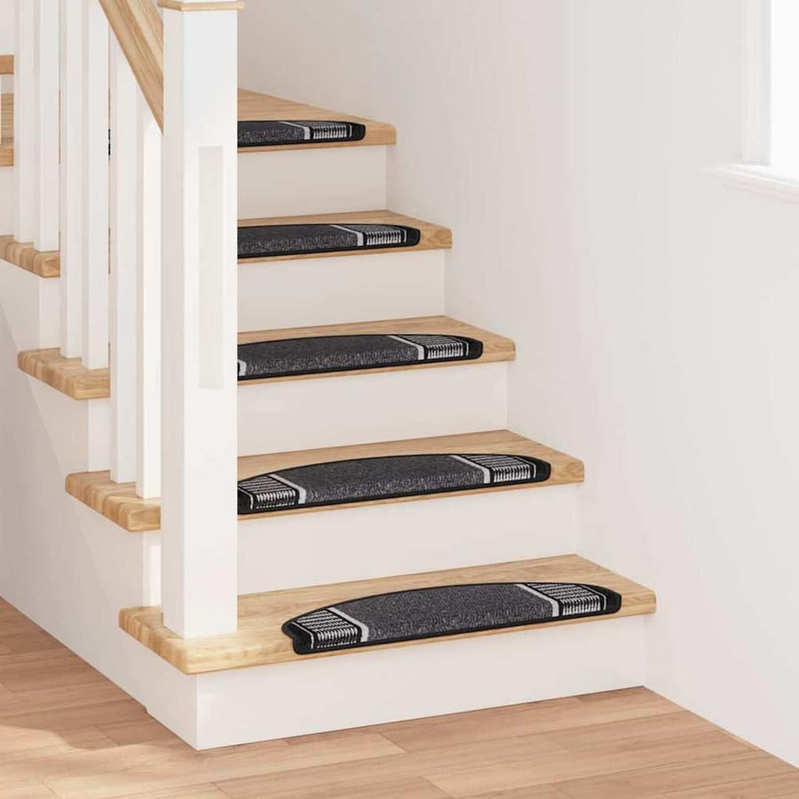 Self-adhesive Stair Mats 15 pcs Non-Slip in Anthracite