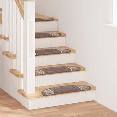 vidaXL Self-adhesive Stair Mats 15 pcs 65 x 21 x 4 cm Non-Slip Brown 1