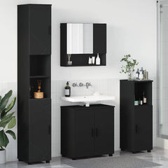 Bathroom Furniture Set 4 pcs 61 x 35 x 64 cm Black
