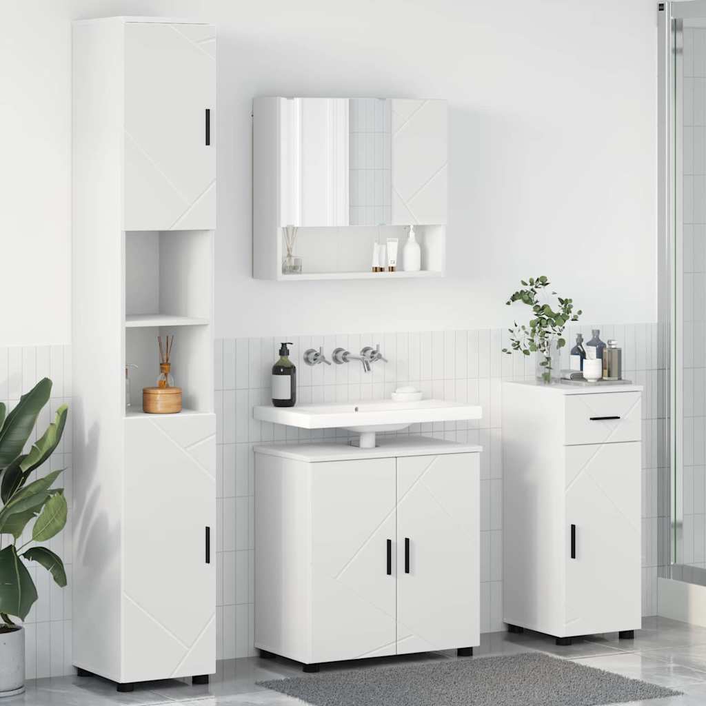 Bathroom Furniture Set 4 pcs 61 x 35 x 64 cm White