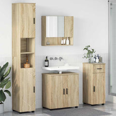 Bathroom Furniture Set 4 pcs 61 x 35 x 64 cm Sonoma oak