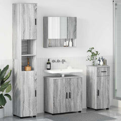 Bathroom Furniture Set 4 pcs 61 x 35 x 64 cm Grey sonoma