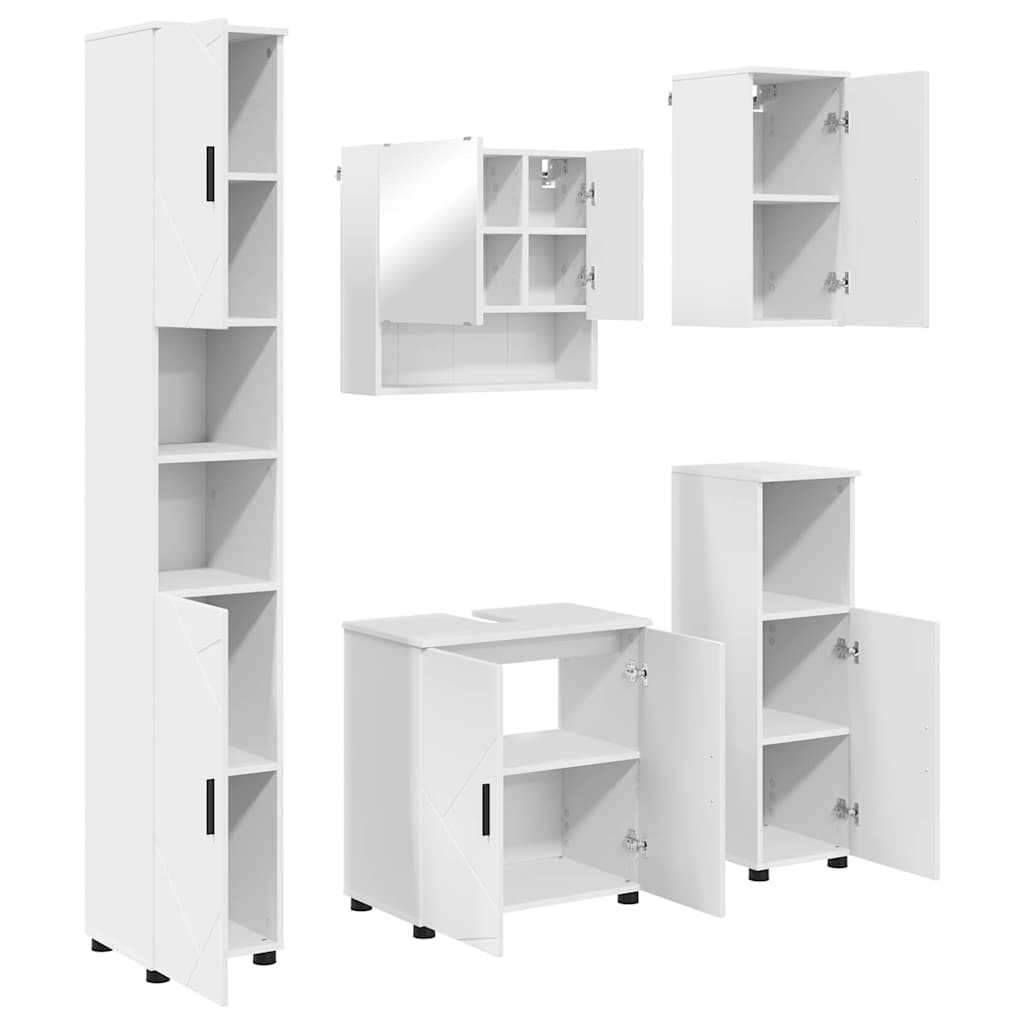 Bathroom Furniture Set 5 pcs 61 x 35 x 64 cm White