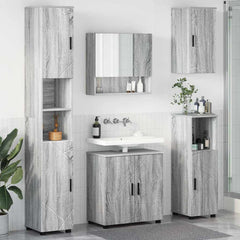Bathroom Furniture Set 5 pcs 61 x 35 x 64 cm Grey sonoma