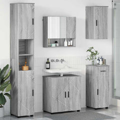Bathroom Furniture Set 5 pcs 61 x 35 x 64 cm Grey sonoma