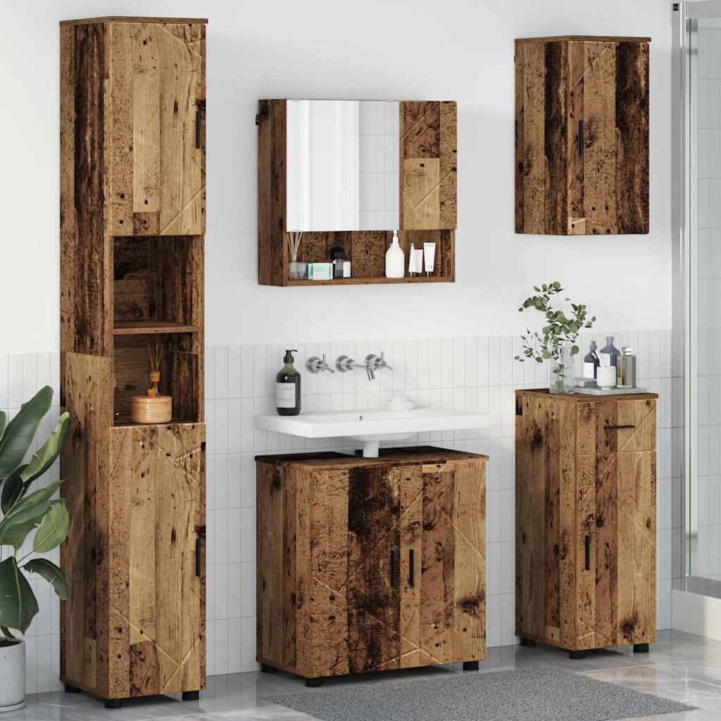 Bathroom Furniture Set 5 pcs 61 x 35 x 64 cm Old wood