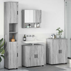 Bathroom Furniture Set 4 pcs 61 x 35 x 64 cm Grey sonoma